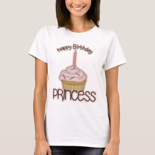 Happy Birthday Princess T-shirt (Voorkant)
