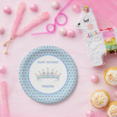 Happy Birthday Princess & Tiara & Diamond Confetti Papieren Bordje (Feest)