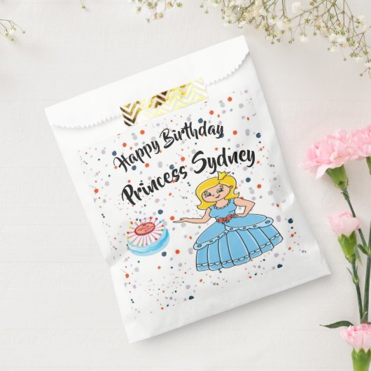 Happy Birthday Prinsessen Party Bedankzakje (Gezegeld)