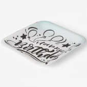 Happy Birthday Printed Custom Cute Borden Papieren Bordje (Gebogen)