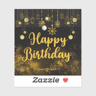 Happy Birthday Printed Sticker