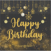 Happy Birthday Printed Sticker (Voorkant)