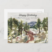 Happy Birthday Psalm 20 Scripture Bible Desert  Briefkaart (Voorkant / Achterkant)