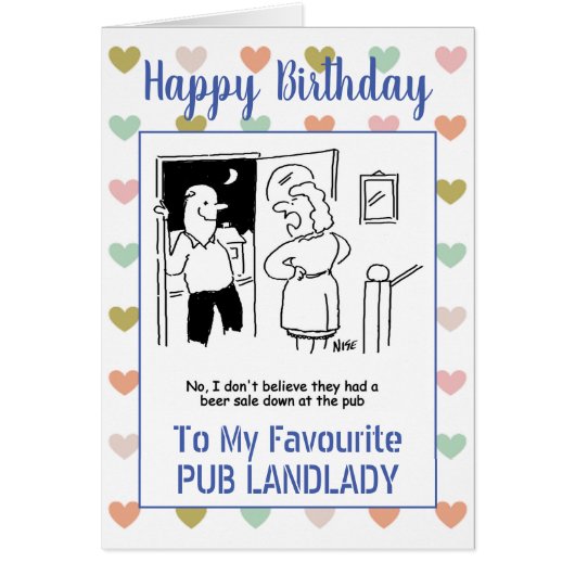 Happy Birthday Pub Landlady (Voorkant)