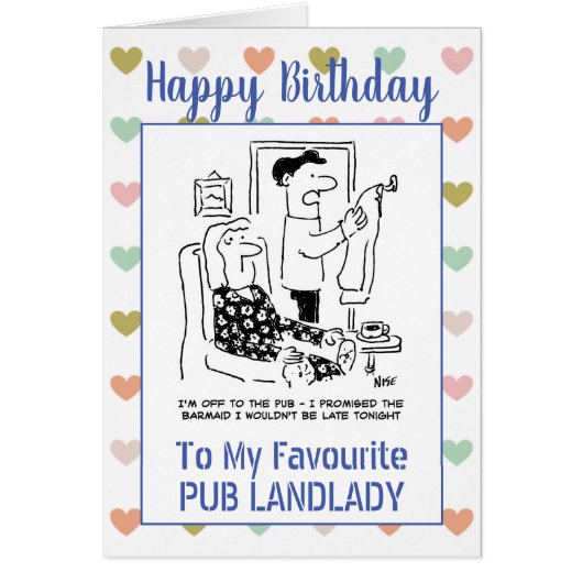Happy Birthday Pub Landlady (Voorkant)