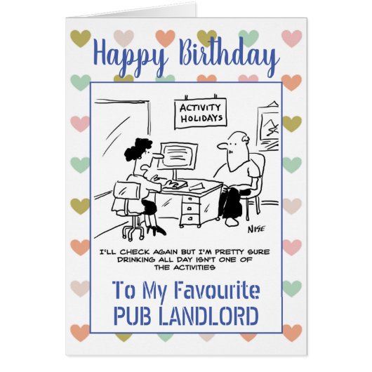 Happy Birthday Pub Landlord (Voorkant)