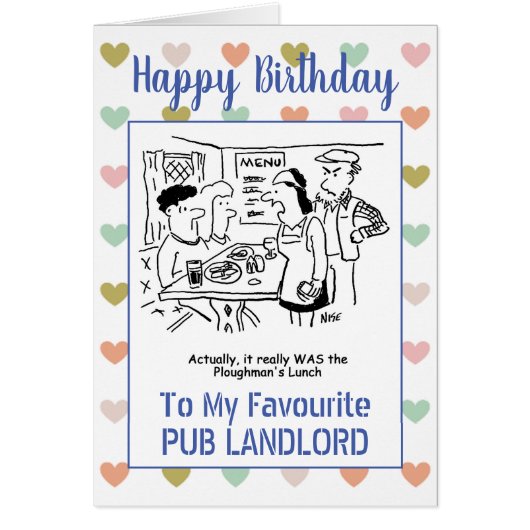 Happy Birthday Pub Landlord (Voorkant)