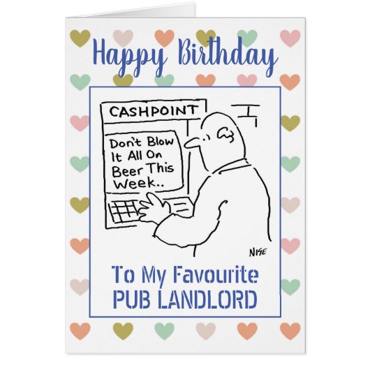 Happy Birthday Pub Landlord (Voorkant)