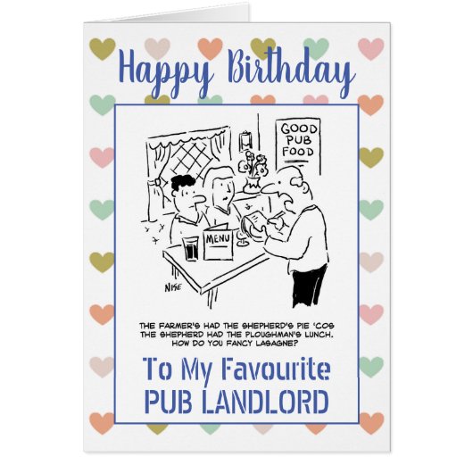 Happy Birthday Pub Landlord (Voorkant)