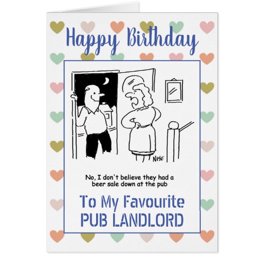 Happy Birthday Pub Landlord (Voorkant)