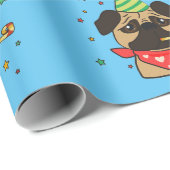 Happy Birthday Pug Boy Cadeaupapier (Rol Hoek)