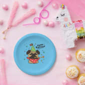 Happy Birthday Pug Boy Papieren Bordje (Feest)