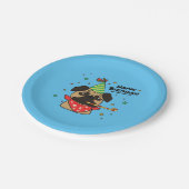 Happy Birthday Pug Boy Papieren Bordje (Gekanteld)