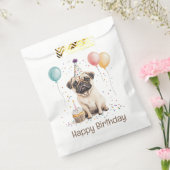 Happy Birthday Pug Dog Bedankzakje (Gezegeld)