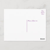 Happy Birthday Pug Puppy Dog Paarse Briefkaart (Achterkant)