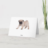 Happy Birthday Pug Puppy Dog - Verse Inside Kaart (Achterkant)