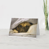 Happy Birthday Pug Puppy Dog Wenskaart Kaart (Achterkant)