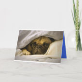Happy Birthday Pug Puppy Dog Wenskaart Kaart (Achterkant)