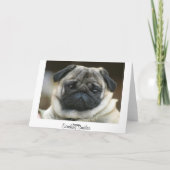 Happy Birthday Pug Puppy Dog Wenskaart - Verse Kaart (Achterkant)