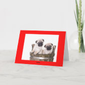 Happy Birthday Pug Puppy Dog Wenskaart - Verse Kaart (Achterkant)