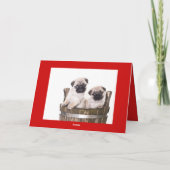 Happy Birthday Pug Puppy Dog Wenskaart - Verse Kaart (Achterkant)