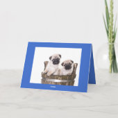 Happy Birthday Pug Puppy Dog Wenskaart - Verse Kaart (Achterkant)