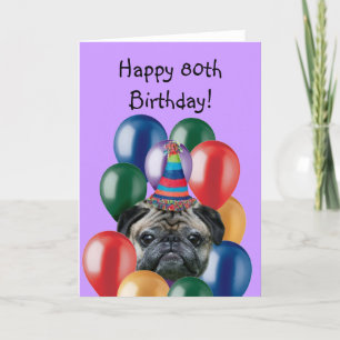 Happy Birthday Pug wenskaart Kaart