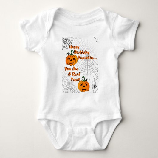 Happy Birthday Pumpkin Romper (Voorkant)