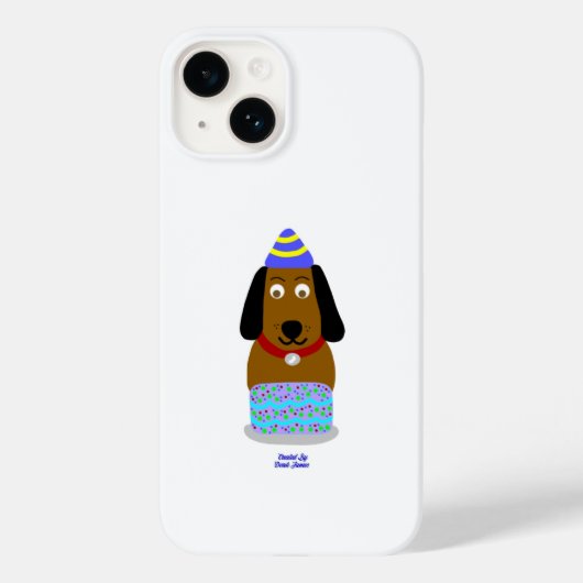 Happy Birthday Pup Apple iPhone 14 Hoesje (Achterkant)