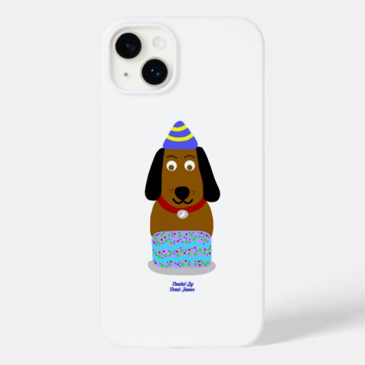Happy Birthday Pup Apple iPhone 14 Plus Hoesje (Achterkant)