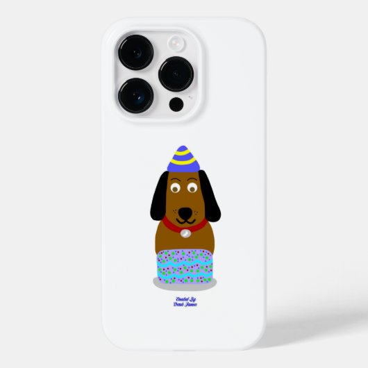 Happy Birthday Pup Apple iPhone 14 Pro Hoesje (Achterkant)