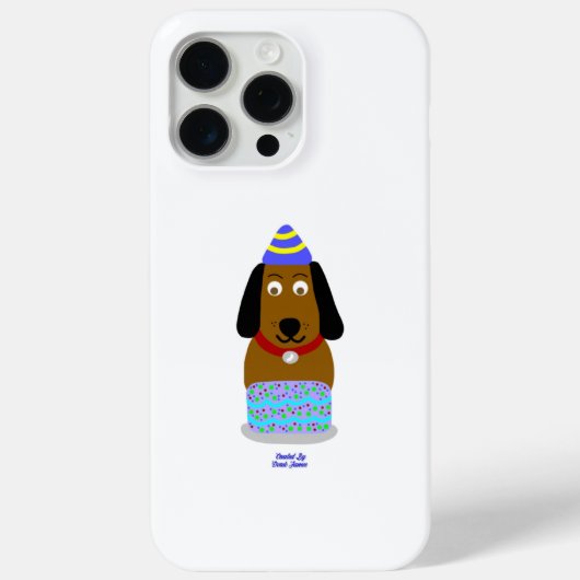Happy Birthday Pup Apple iPhone 15 Pro Max Hoesje (Achterkant)