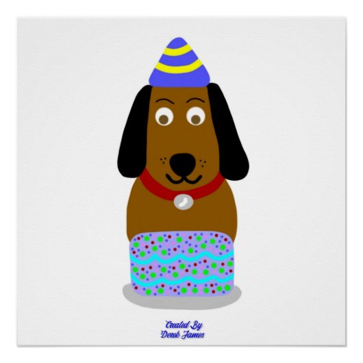 Happy Birthday Pup Glossy Poster (Voorkant)