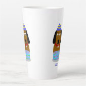 Happy Birthday Pup Grote Latte Mok (Voorkant)