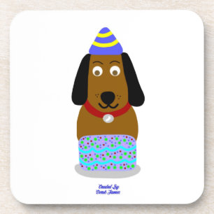 Happy Birthday Pup Hard Plastic Onderzetter