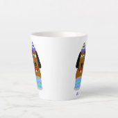 Happy Birthday Pup Kleine Latte Mok (Voorkant)