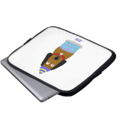 Happy Birthday Pup Neopreen Laptop Sleeve (Voorkant onderkant)