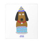 Happy Birthday Pup Notitieblok (14 cm x 15,2 cm) (Voorkant)