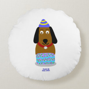 Happy Birthday Pup Ronde Sierkussen Rond Kussen