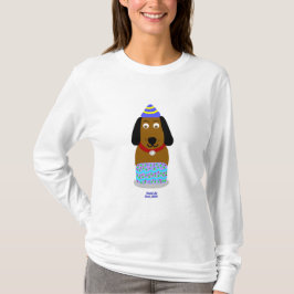 Happy Birthday Pup Shirt met lange mouwen voor dam