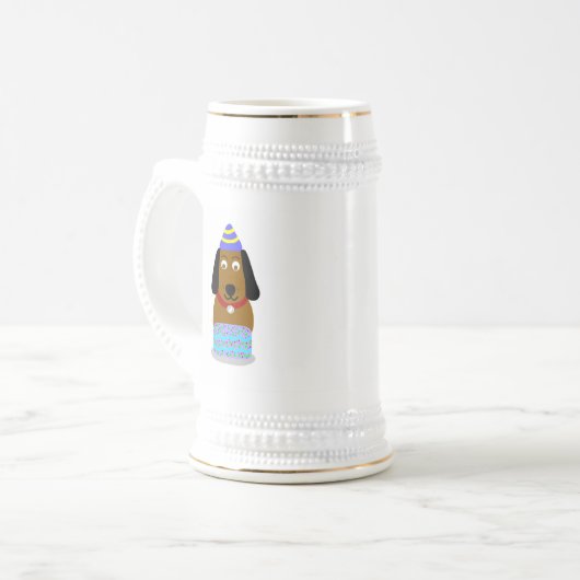 Happy Birthday Pup Stein Mok (Voorkant links)