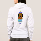 Happy Birthday Pup Vrouwen Full-Zip Hoodie (Achterkant)