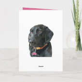 Happy Birthday Puppy Dog Black Labrador Retriever Kaart (Achterkant)