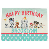 Happy Birthday Puppy Dog Groot Cadeauzakje (Achterkant)