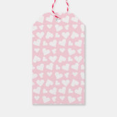 Happy Birthday Puppy Heart Pattern roze Cadeaulabel (Achterkant)