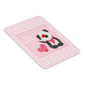 Happy Birthday Puppy Heart Pattern roze Magneet (Rechterzijde)