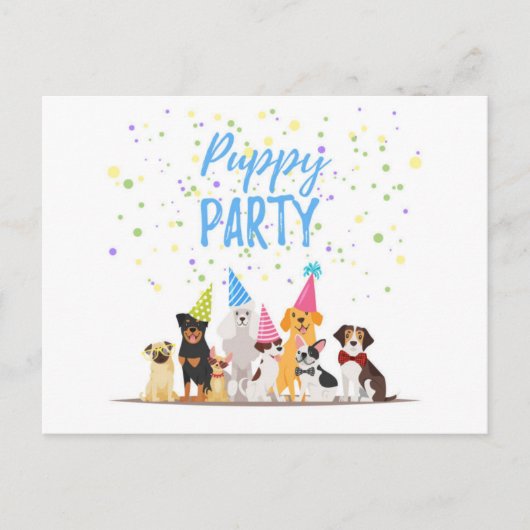 Happy Birthday Puppy Holiday Briefkaart (Voorkant)