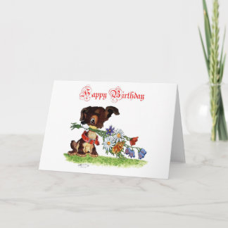 Happy Birthday Puppy Kaart
