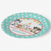 Happy Birthday Puppy Party Papieren Bordje (Gekanteld)