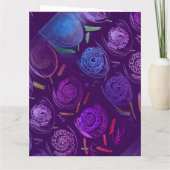 HAPPY BIRTHDAY PURPLE FLOWERS KAART (Achterkant)